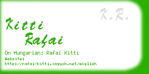 kitti rafai business card